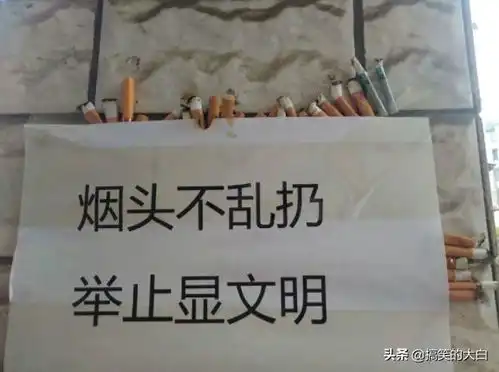 爆笑的gif图片这样放烟头算乱扔吗大家的脑回路为何如此清奇
