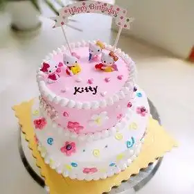 小女孩生日蛋糕做可爱,好看点,麻烦发图片谢谢
