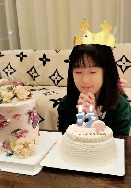 陆毅晒12岁女儿庆生照,有谁注意到除了蛋糕还有网友典型的中国家长

