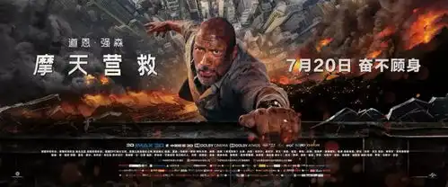 动作电影摩天营救巨石强森vs天王嫂昆凌,惊险高空对决

