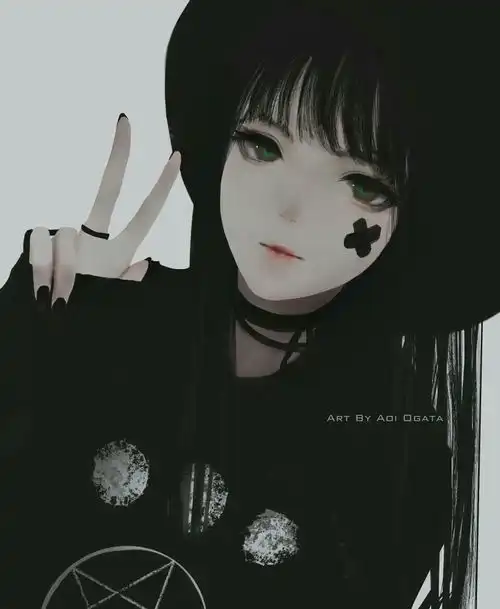 p站插画精选100张黑长直小姐姐