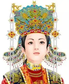 古代中国婚礼服凤冠霞帔
