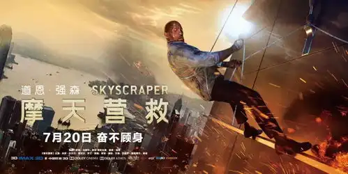 7月13日摩天营救巨石强森千米高空摩天高楼冒险昆凌参演
