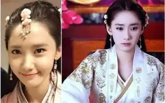 赵丽颖诛仙韩式一字眉霸屏古装剧
