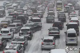 哈尔滨遭暴雪袭击致交通大面积拥堵