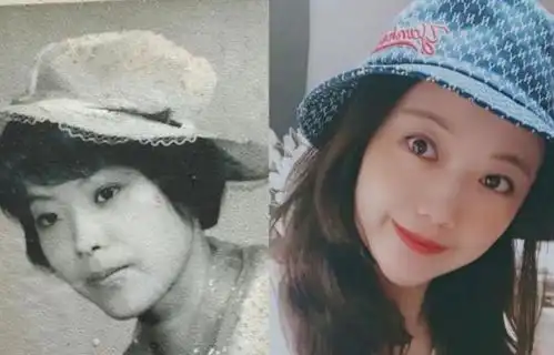 女学生和母亲的同款照,妈妈年轻时有多美网友没有可比性
