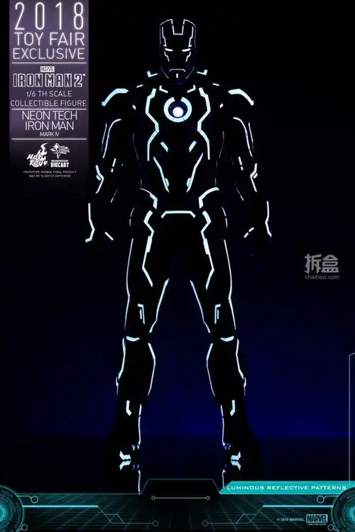 hottoys漫威钢铁侠2钢铁侠markiv创战光速蓝16比例合金珍藏人偶
