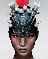 另类中国红美发靓妆
