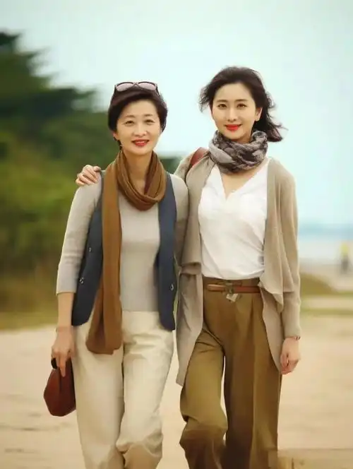 这才是现代母女该学会的穿衣思路,妈妈看着年轻,女儿更有气质
