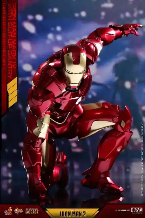 新品预定hottoys压铸合金钢铁侠mk4拆甲机台套装
