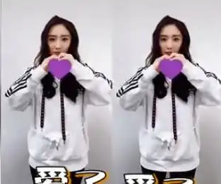组图杨幂为枕上书跳狐狸舞超可爱比心卖萌大眼睛狂放电
