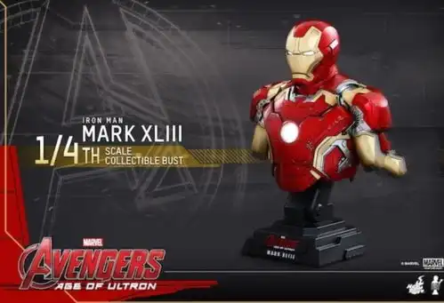 hottoys推出复联2奥创纪元钢铁侠mk43战争机器mk214,16胸像
