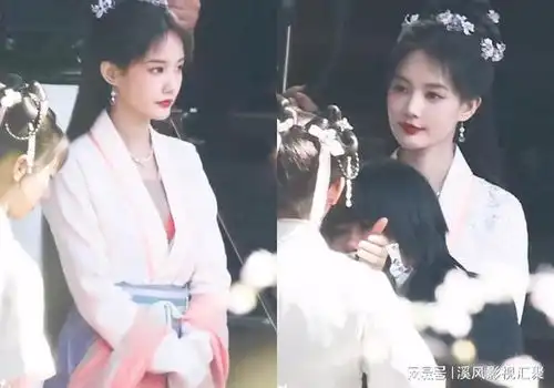 英雄志成毅雪中白衣造型,李一桐披发路透,郑业成骑马好帅
