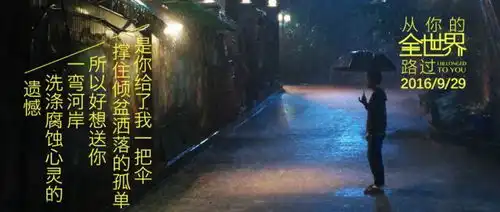 谢谢你,让我从你的全世界路过
