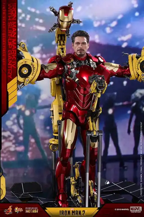hottoys钢铁侠216钢铁侠markiv机械臂作装置情景地台套装
