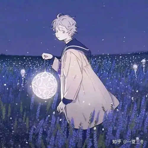 头像蓝色系动漫女头
