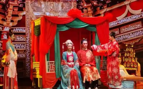 涞源国风小镇上演原创音乐剧石之恋,完整复刻唐代婚礼
