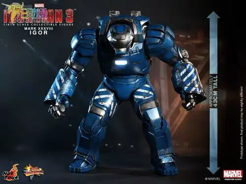 ht1比6可动人偶电影系列mms215钢铁侠mk38igor

