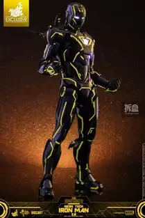 hottoys钢铁侠2钢铁侠创战光速黄16比例合金珍藏人偶
