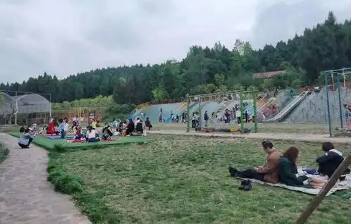 晒太阳来中国香山郊游赏花丛林小火车疯狂索桥

