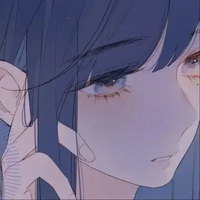 客桥.唯美蓝色系动漫女头温柔是卡通动漫头像我要个性网
