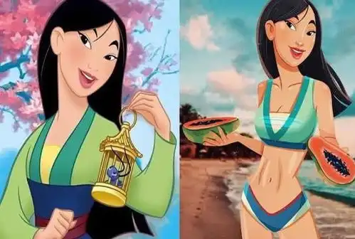 看迪士尼公主穿上泳装时的样子,花木兰了很闲适,而她却美极了
