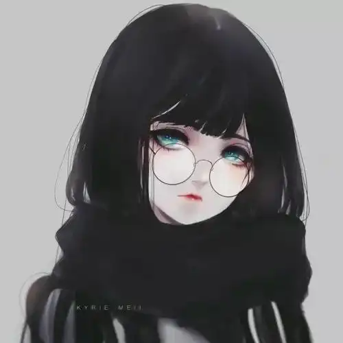 卡通女生头像简单干净可爱小清新动漫闺蜜头像
