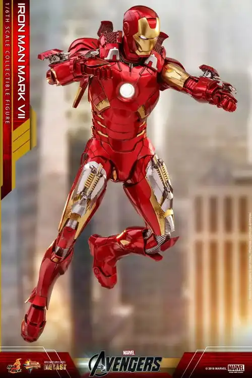 hottoys新品16压铸合金复仇者联盟钢铁侠mk7可动人偶mms500d27

