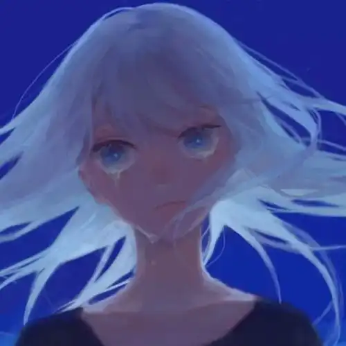 头像动漫女生黑暗系蓝色系