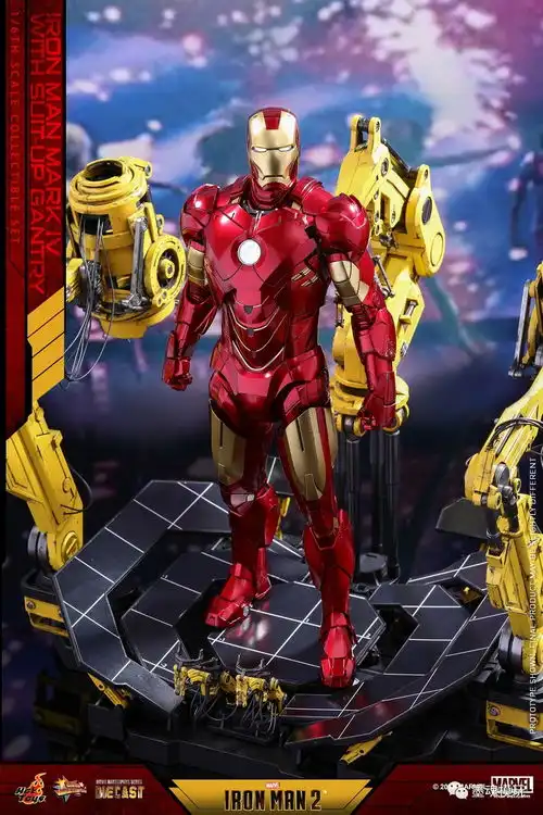 hottoys新品16压铸合金钢铁侠2钢铁侠mk4拆甲机台套装mms462d22标版
