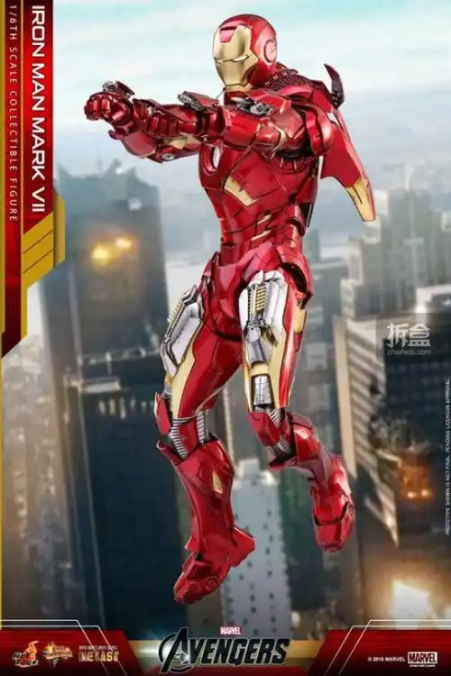hottoys漫威电影复仇者联盟116合金钢铁侠mk7可动人偶
